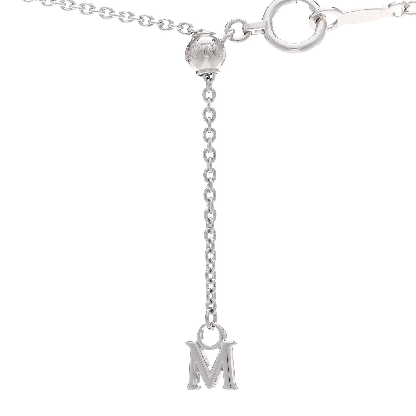 18K White Gold Diamond Akoya Pearl Jeux de Rubans Pendant Necklace