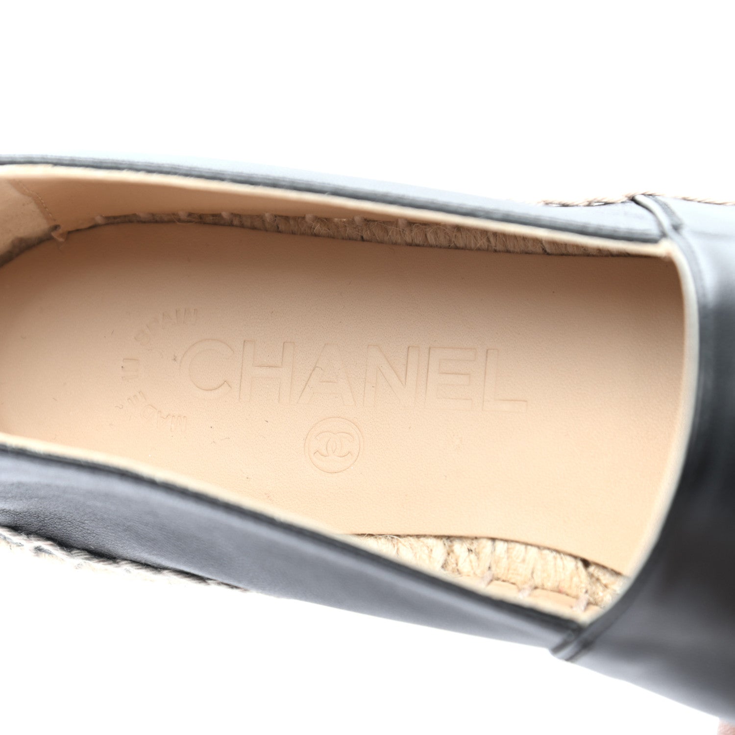 Chanel Lambskin CC Espadrilles 38 Black 8 of 9