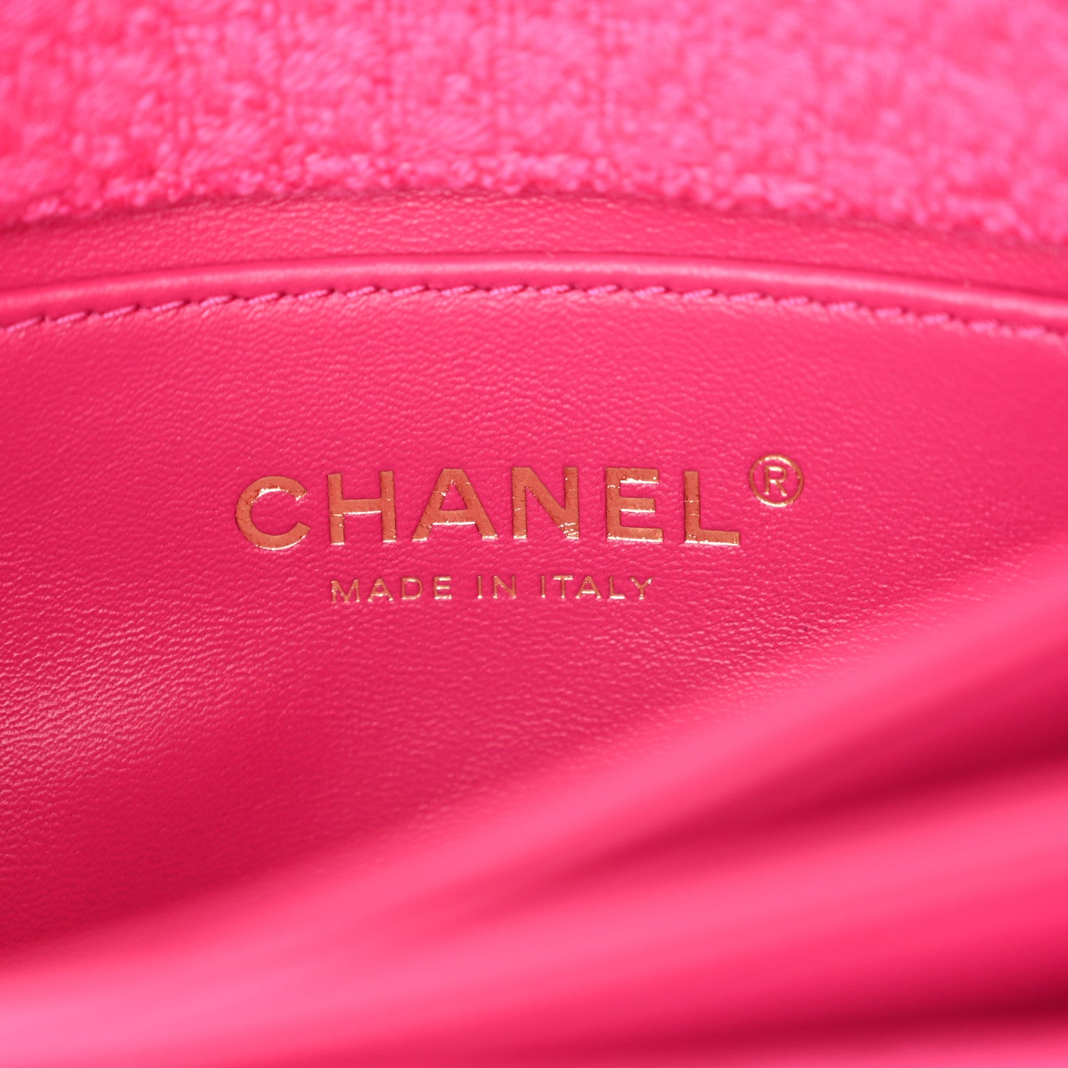 Chanel Cashmere Tweed Quilted Mini Bijoux Flap Fuchsia 6 of 11