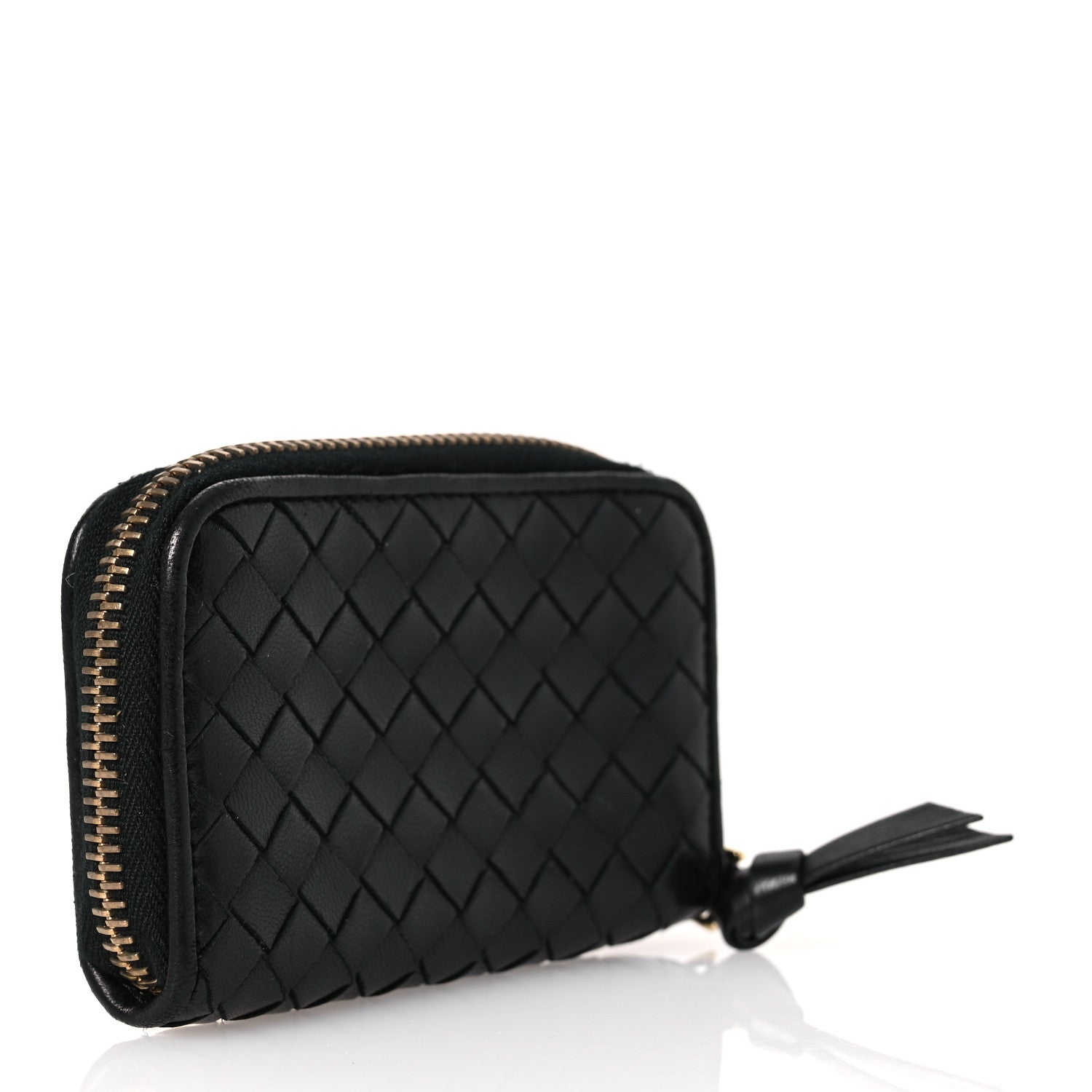 Bottega Veneta Nappa Intrecciato Zip Around Coin Purse Black 3 of 10