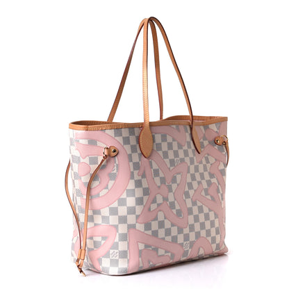 Louis Vuitton Damier Azur Tahitienne Neverfull MM 3 of 10