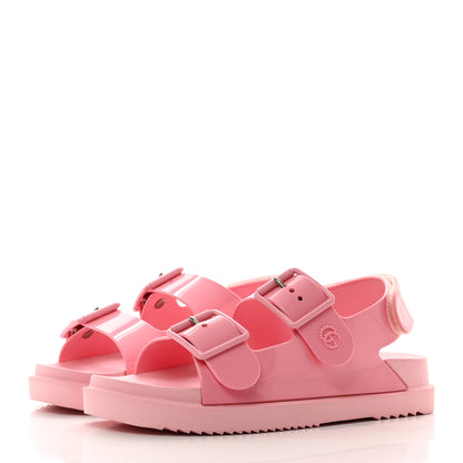 Gucci Rubber Mini Double G Womens Isla Dad Sandals 37 Wild Rose 3 of 8
