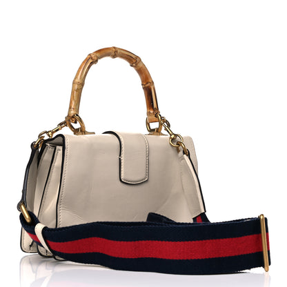 Gucci Calfskin Bamboo Web Mini Dionysus Top Handle Bag White Blue Hibiscus Red 3 of 29