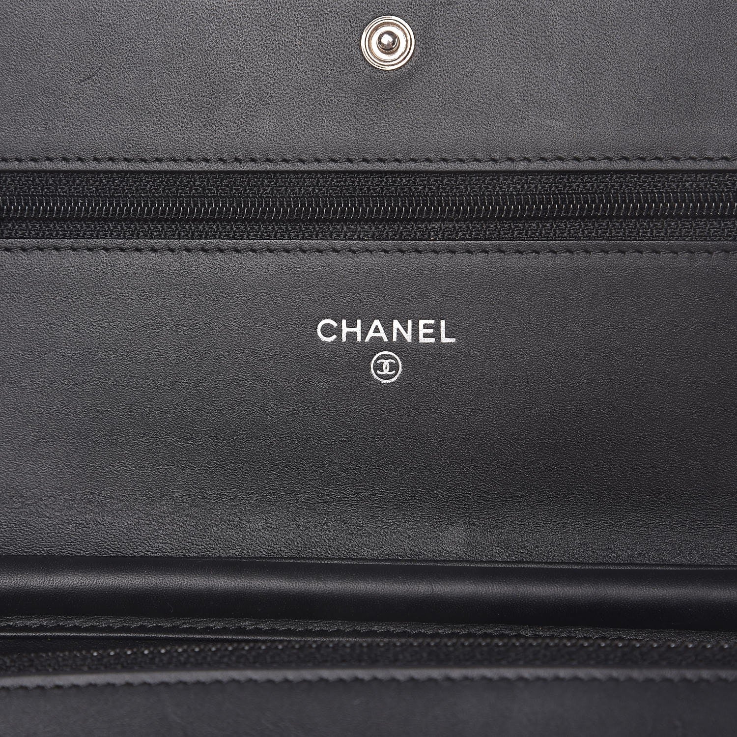 Chanel Caviar Timeless CC Wallet On Chain WOC Black 6 of 9