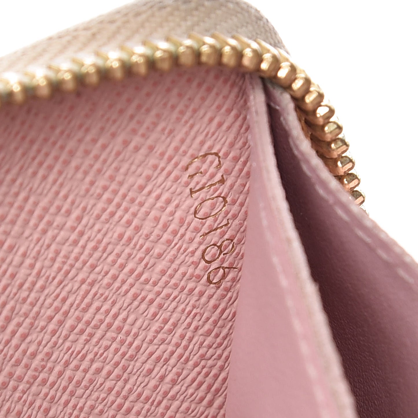 Damier Azur Clemence Wallet Rose Ballerine