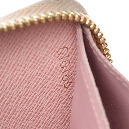 Louis Vuitton Damier Azur Clemence Wallet Rose Ballerine 7 of 18