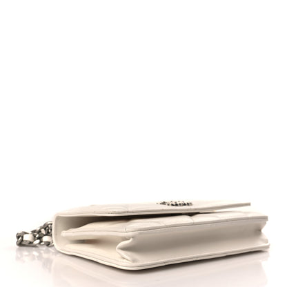 Chanel Lambskin Quilted Chanel 19 Wallet On Chain WOC White 4 of 10