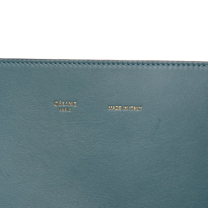 Celine Shiny Smooth Calfskin Small Twisted Cabas Green Smoke Pale Blue 7 of 13