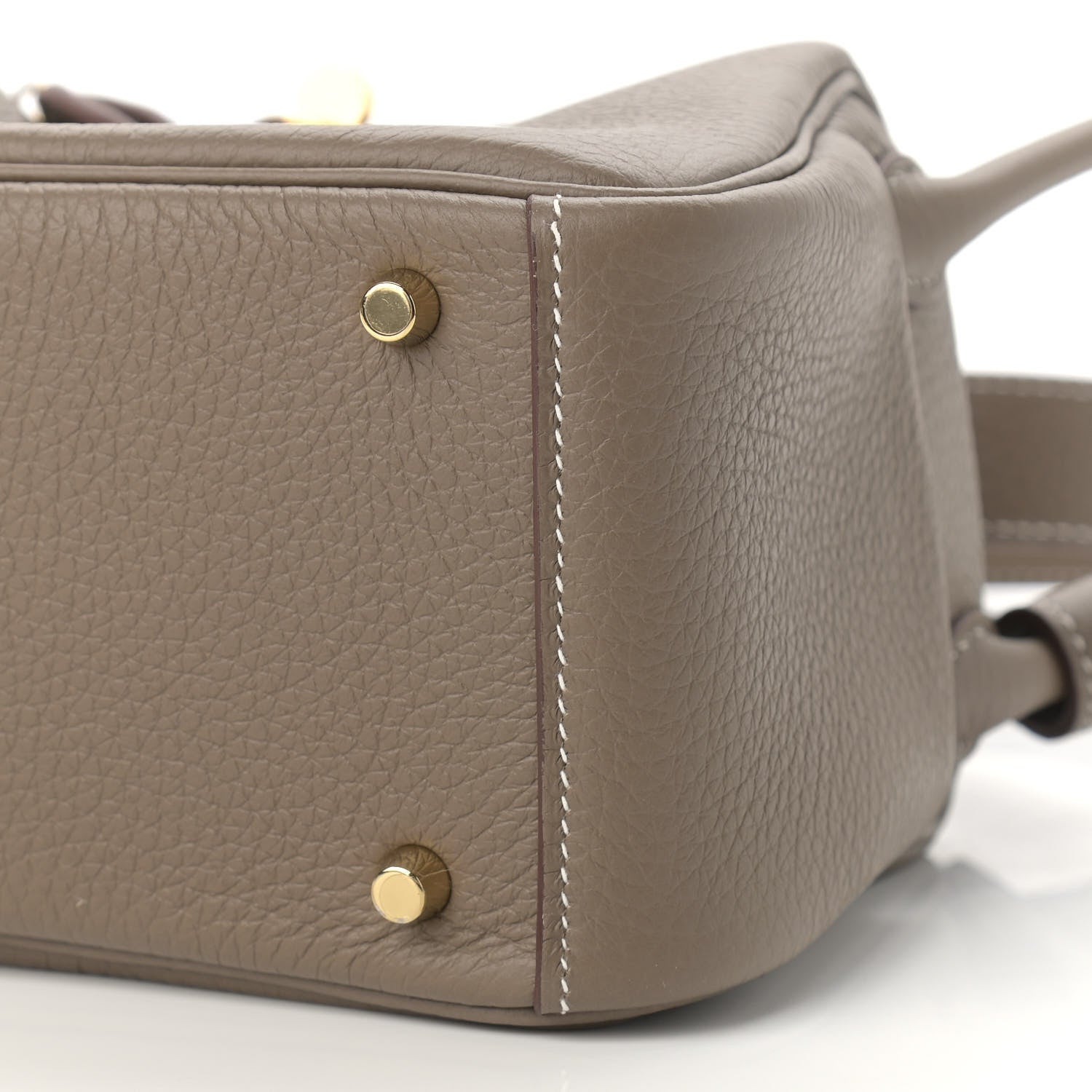 Hermes Taurillon Clemence Mini Lindy 20 Etoupe 10 of 11