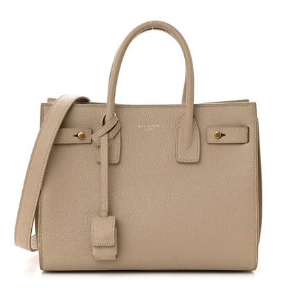 Saint Laurent Grained Calfskin Baby Sac De Jour Souple Sea Salt 1 of 14