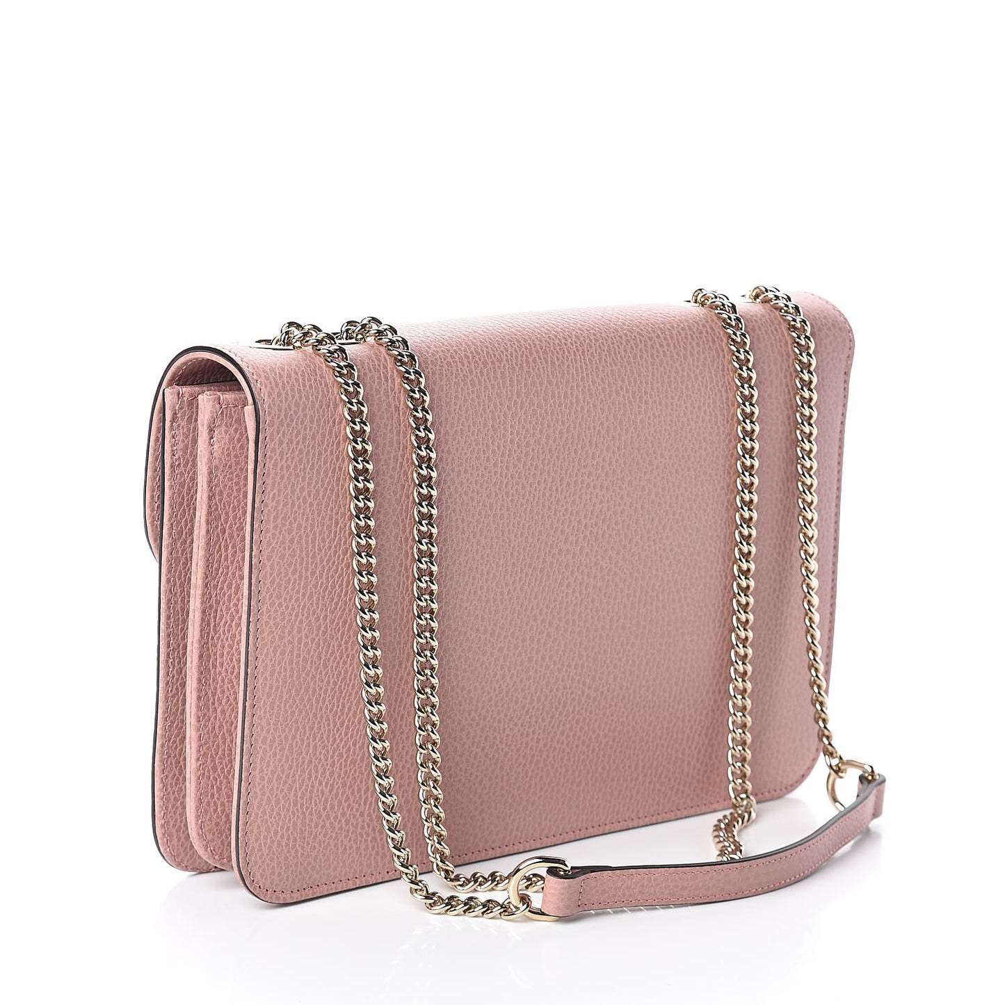 Dollar Calfskin Interlocking G Shoulder Bag Soft Pink