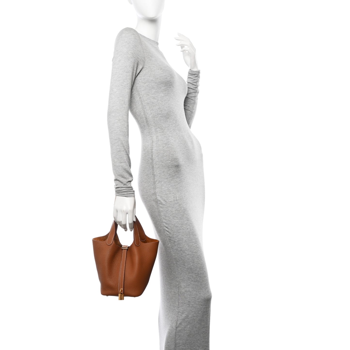 Taurillon Clemence Picotin Lock 18 PM Gold