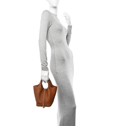 Hermes Taurillon Clemence Picotin Lock 18 PM Gold 2 of 11