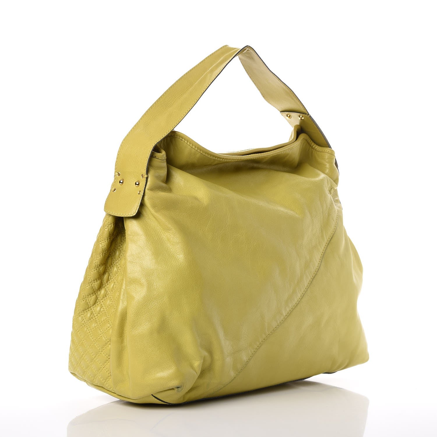 Marc Jacobs Lambskin Quilted Hobo Green 3 of 18