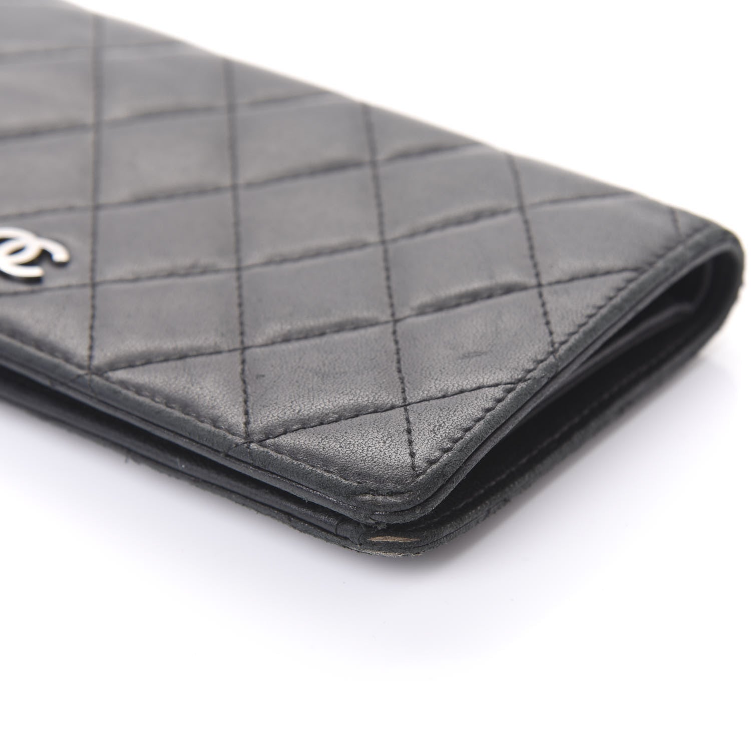 Chanel Lambskin Quilted Yen Wallet Black 7 of 14