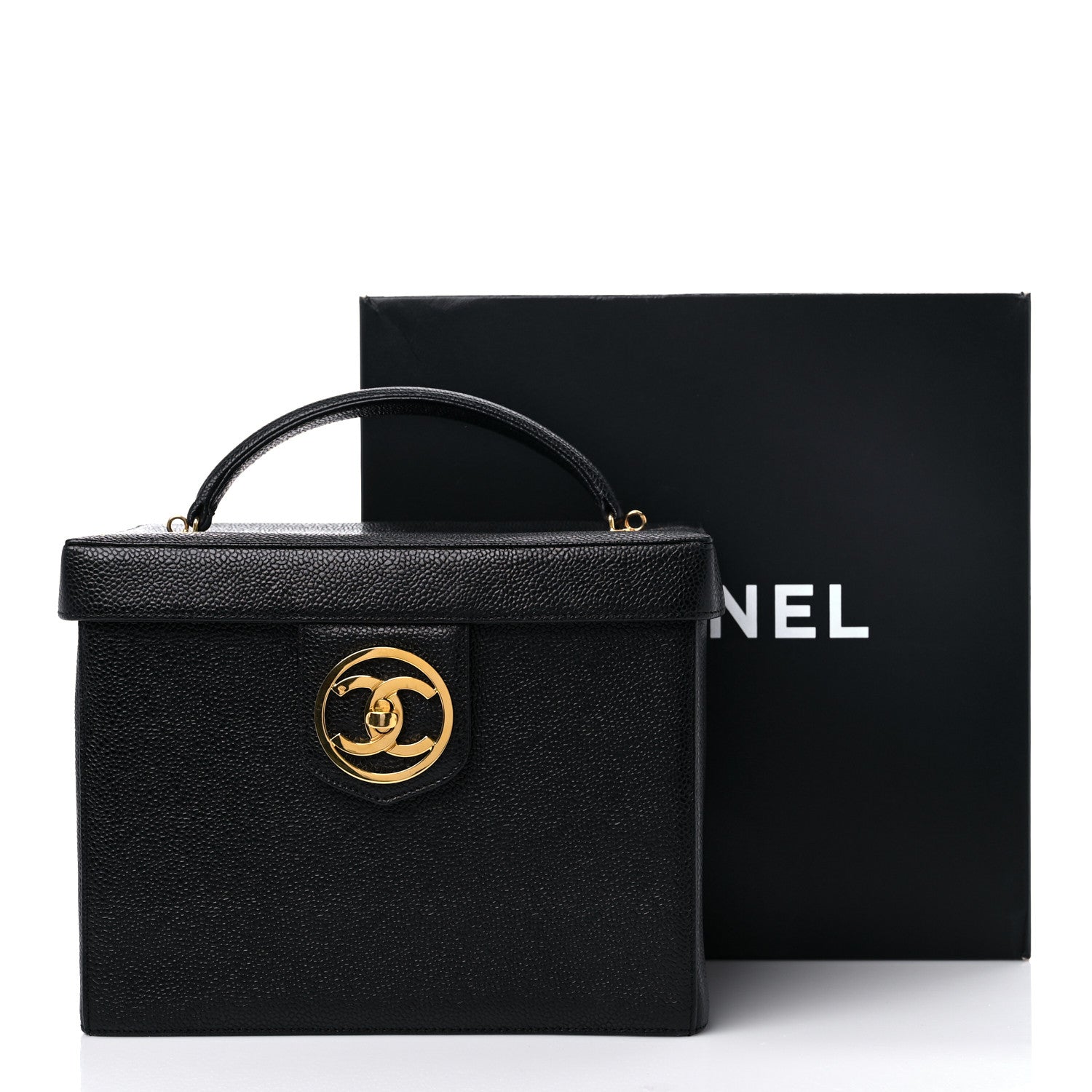 Chanel Caviar Vanity Train Case Black 13 of 13