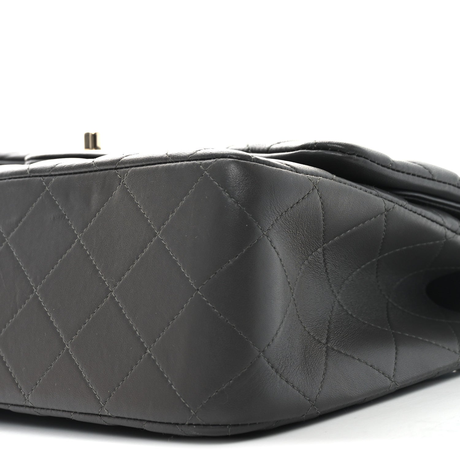 Chanel Lambskin Quilted Jumbo Double Flap Dark Grey 10 of 10