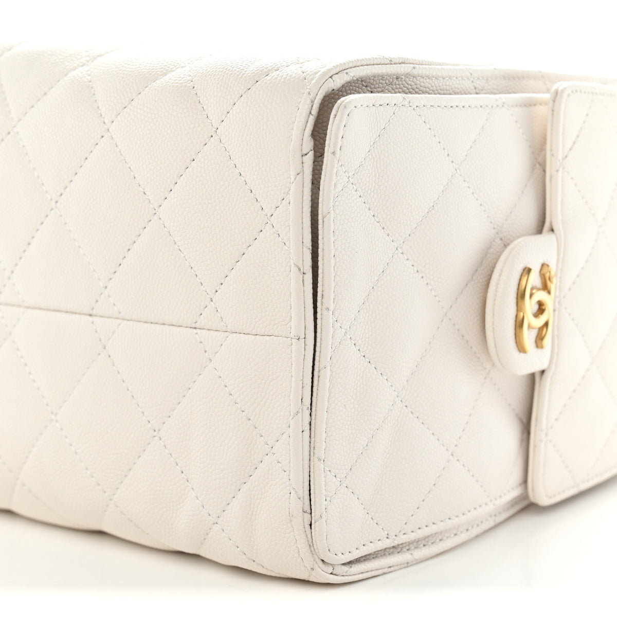 Chanel Caviar Quilted Small Chanel 25 Handbag White 10 of 10