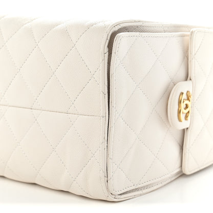 Chanel Caviar Quilted Small Chanel 25 Handbag White 10 of 10