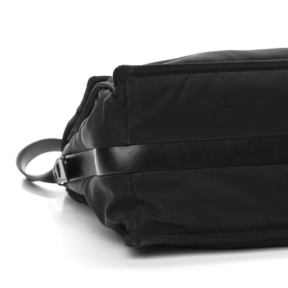 Prada Tessuto Nylon Calfskin Messenger Bag Black 5 of 10