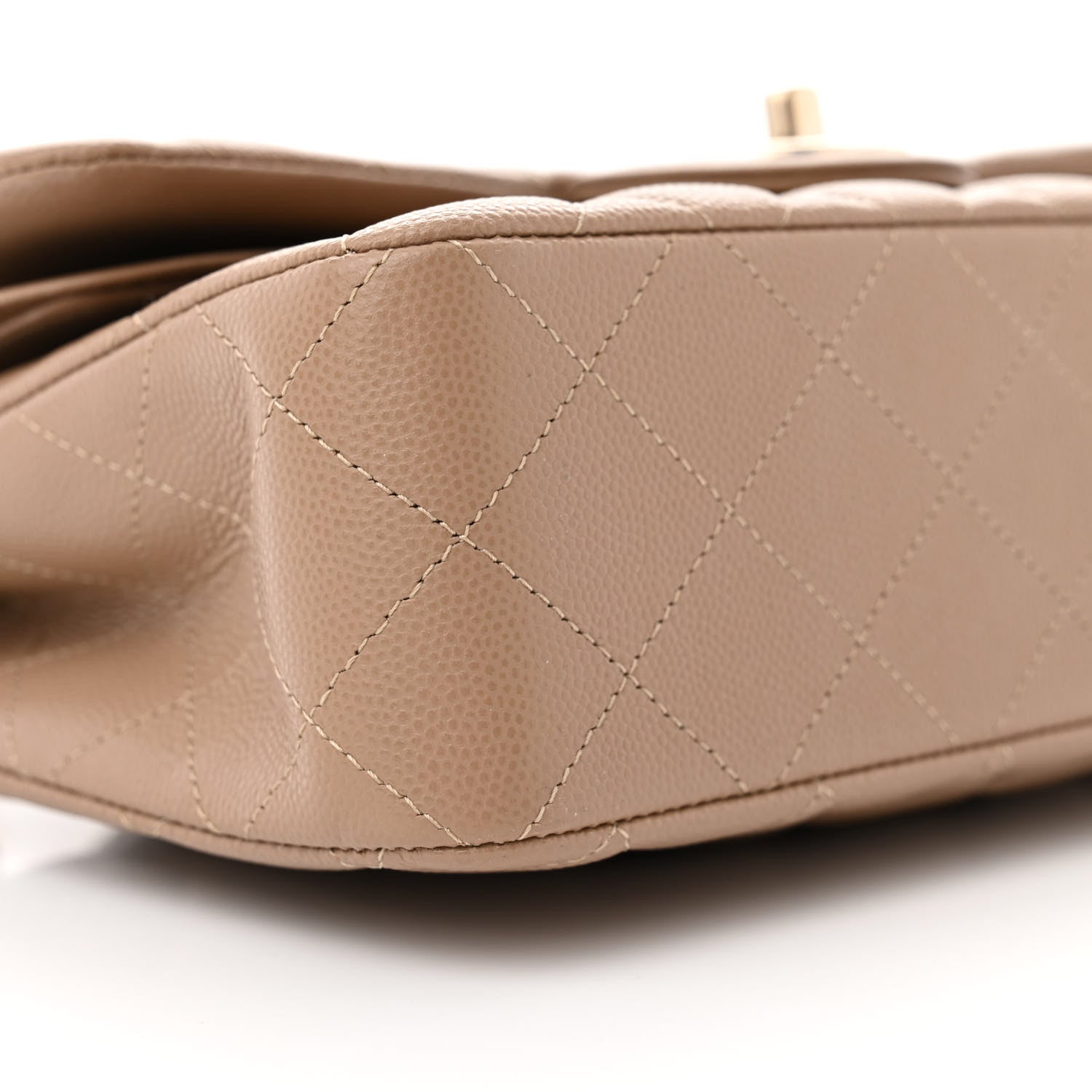 Chanel Caviar Quilted Small Double Flap Dark Beige 9 of 12
