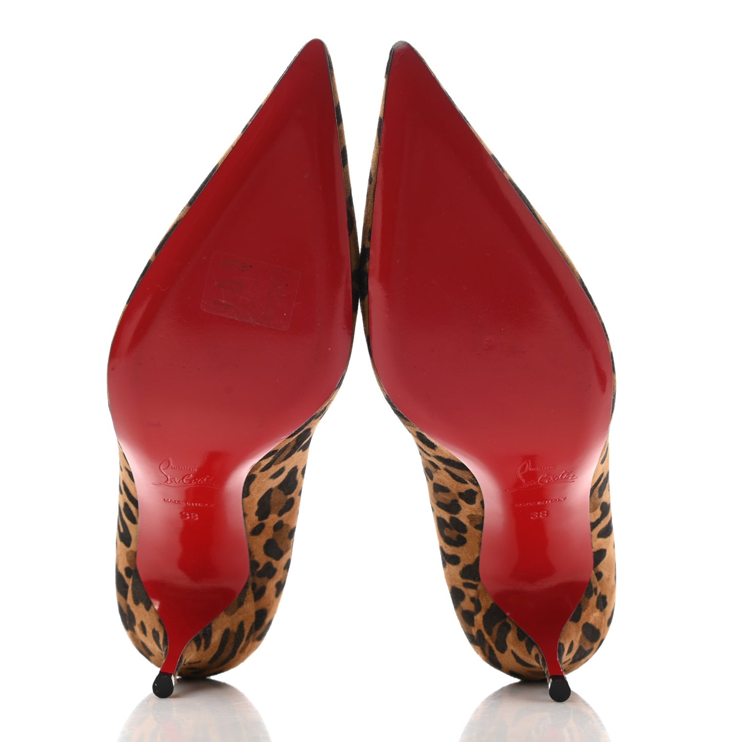 Veau Velours Leopard Clare 80 Pumps 38 Caramel
