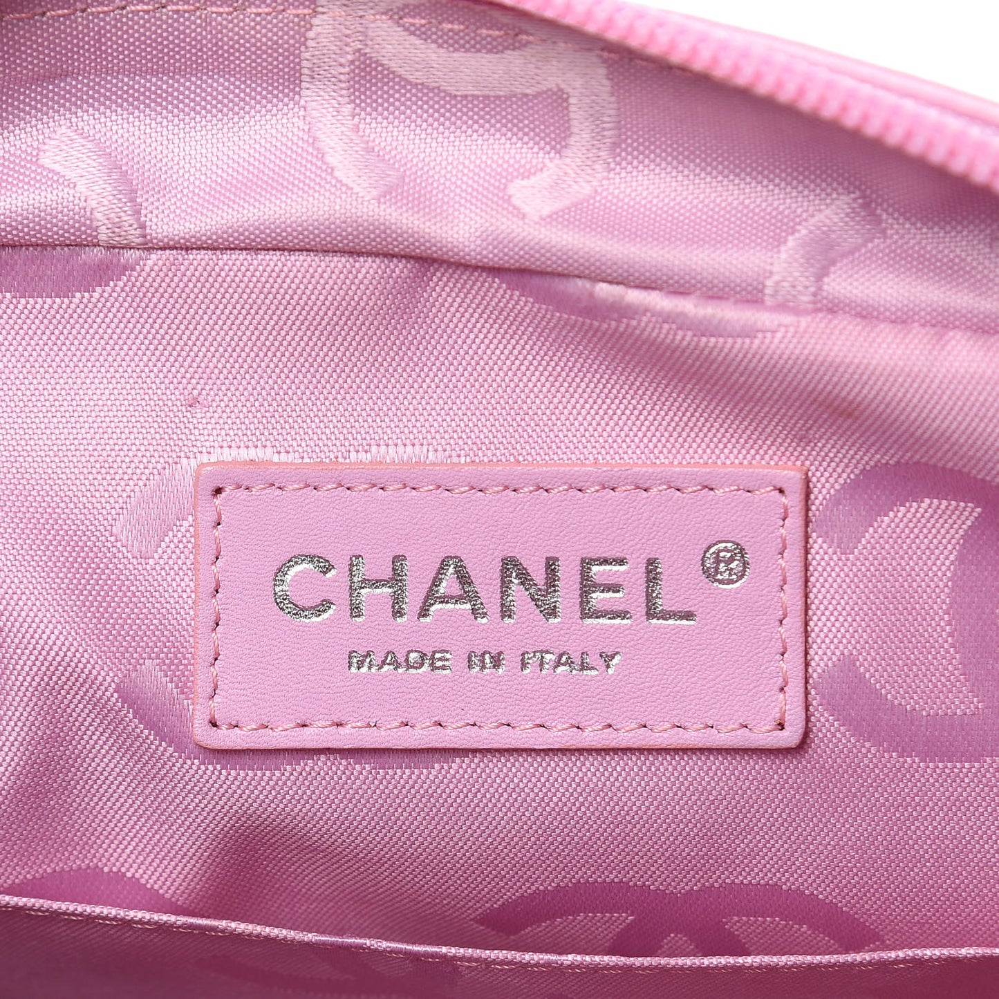 Calfskin Quilted Cambon Camera Bag Pink Black