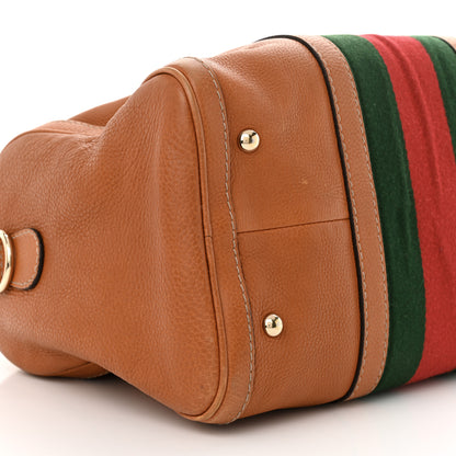 Gucci Calfskin Vintage Web Medium Boston Tobacco 9 of 18