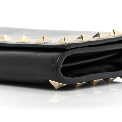 Valentino Garavani Vitello Rockstud Flap Wallet on Chain Black 12 of 27