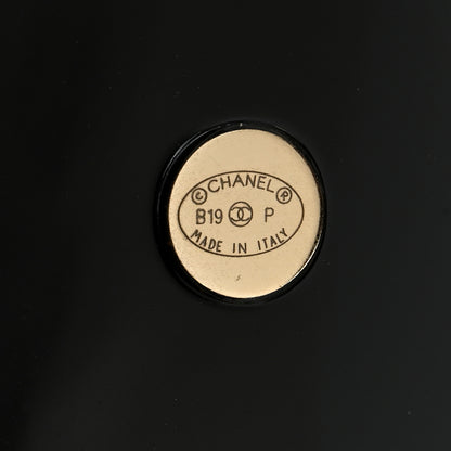 Chanel Resin Crystal Pearl Flower CC Cuff Black 4 of 5