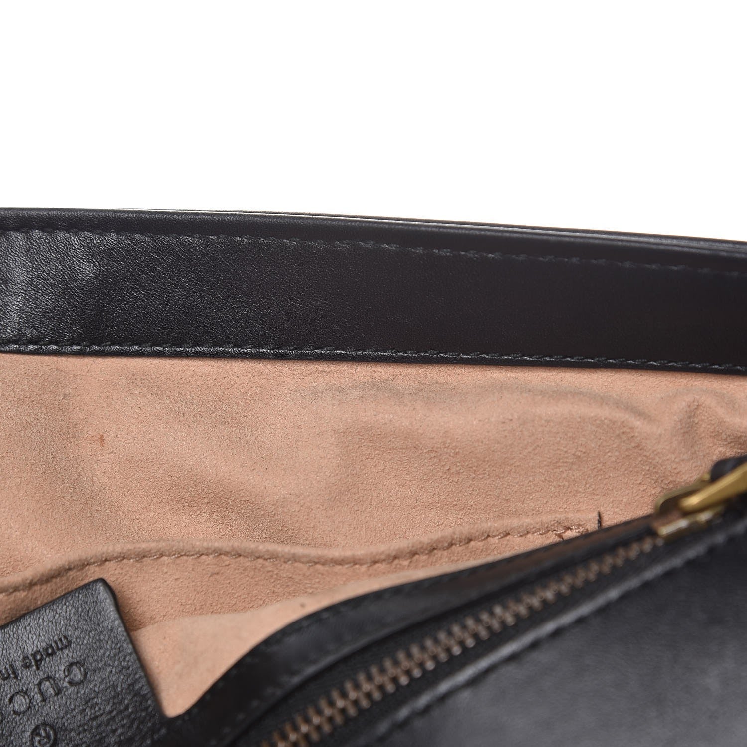 Gucci Calfskin Matelasse Medium GG Marmont Shoulder Bag Black 11 of 13