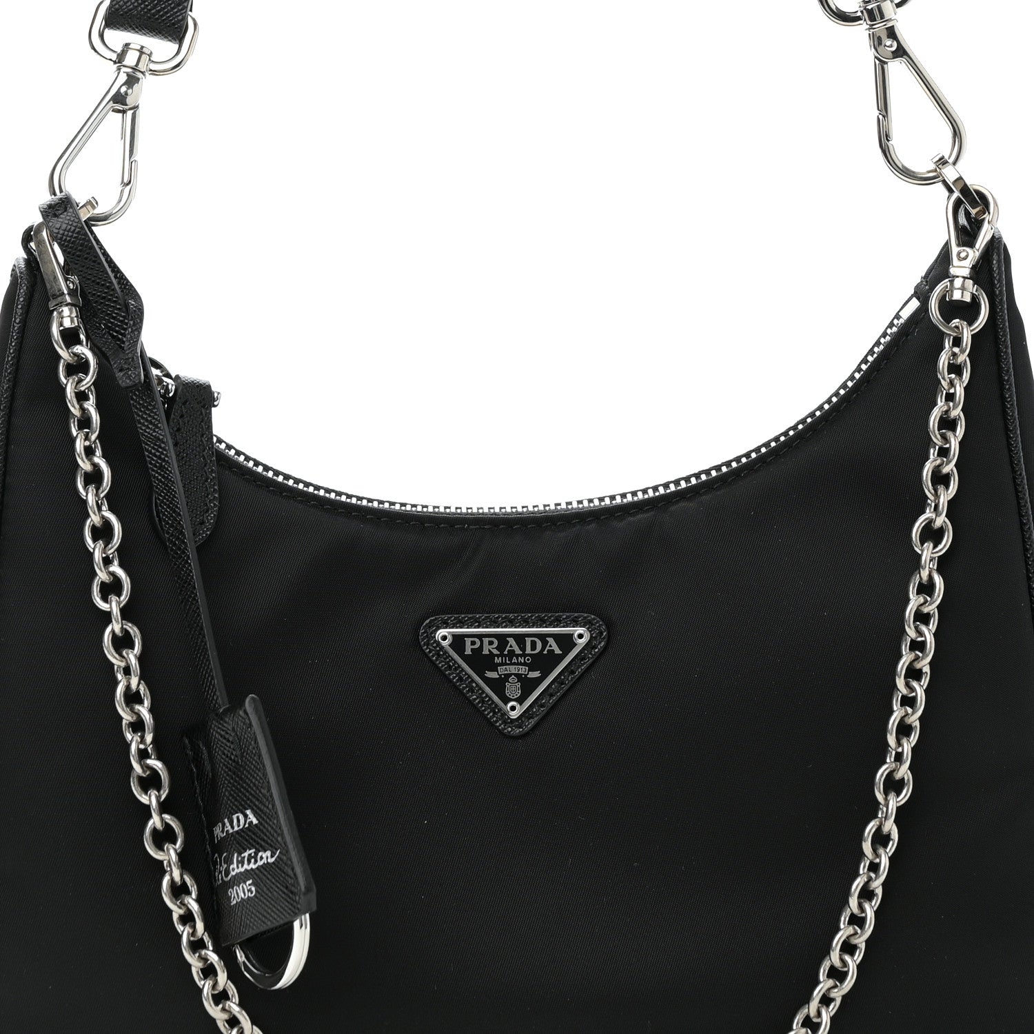 Prada Nylon Re-Edition 2005 Shoulder Bag Black 7 of 10