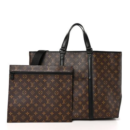Louis Vuitton Monogram Macassar Weekend Tote GM 3 of 10