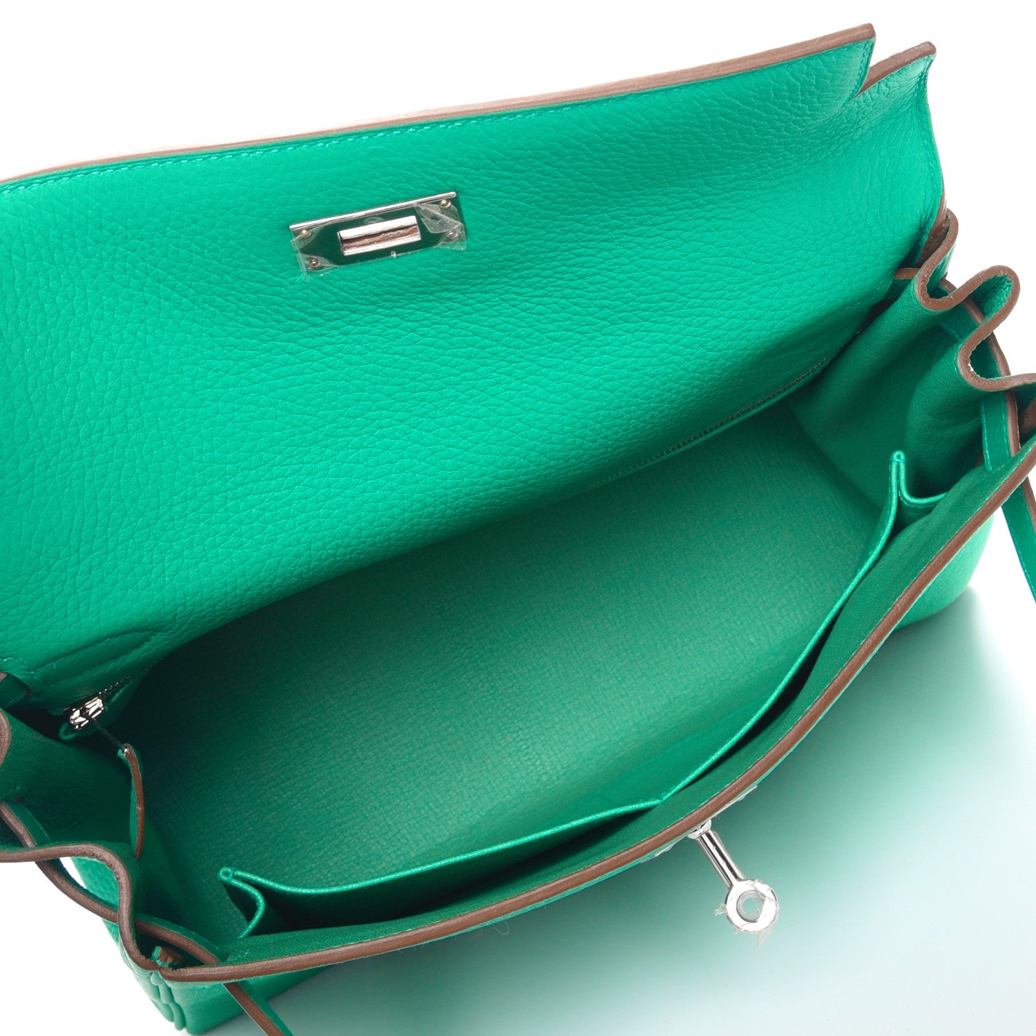 Hermes Taurillon Clemence Kelly Retourne 28 Menthe 13 of 28