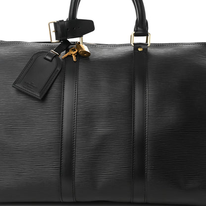 Louis Vuitton Epi Keepall 45 Black 8 of 10