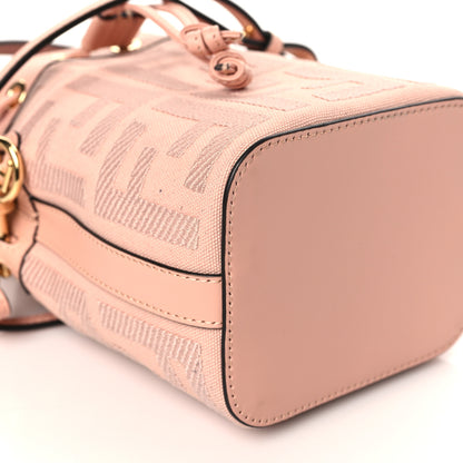 Fendi Canvas Nappa F is Fendi FF Embroidered Mini Mon Tresor Bucket Bag Baby Pink 8 of 9