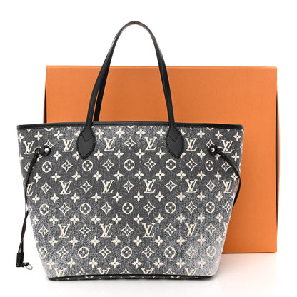 Louis Vuitton Denim Monogram Jacquard Neverfull MM Grey 12 of 12