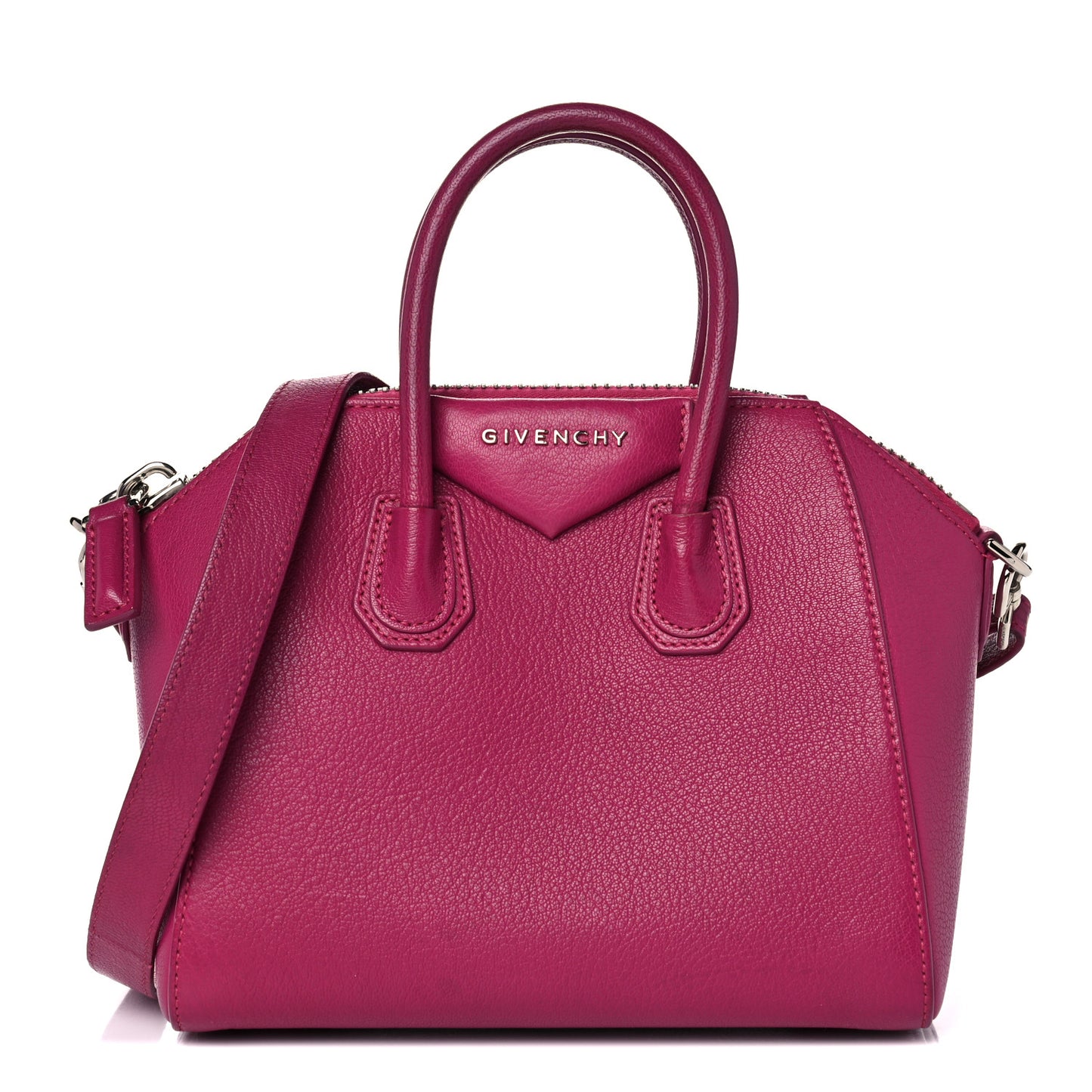 Sugar Goatskin Mini Antigona Magenta
