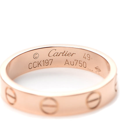 Cartier 18K Pink Gold 3.5mm LOVE Wedding Band Ring 49 4.75 4 of 4