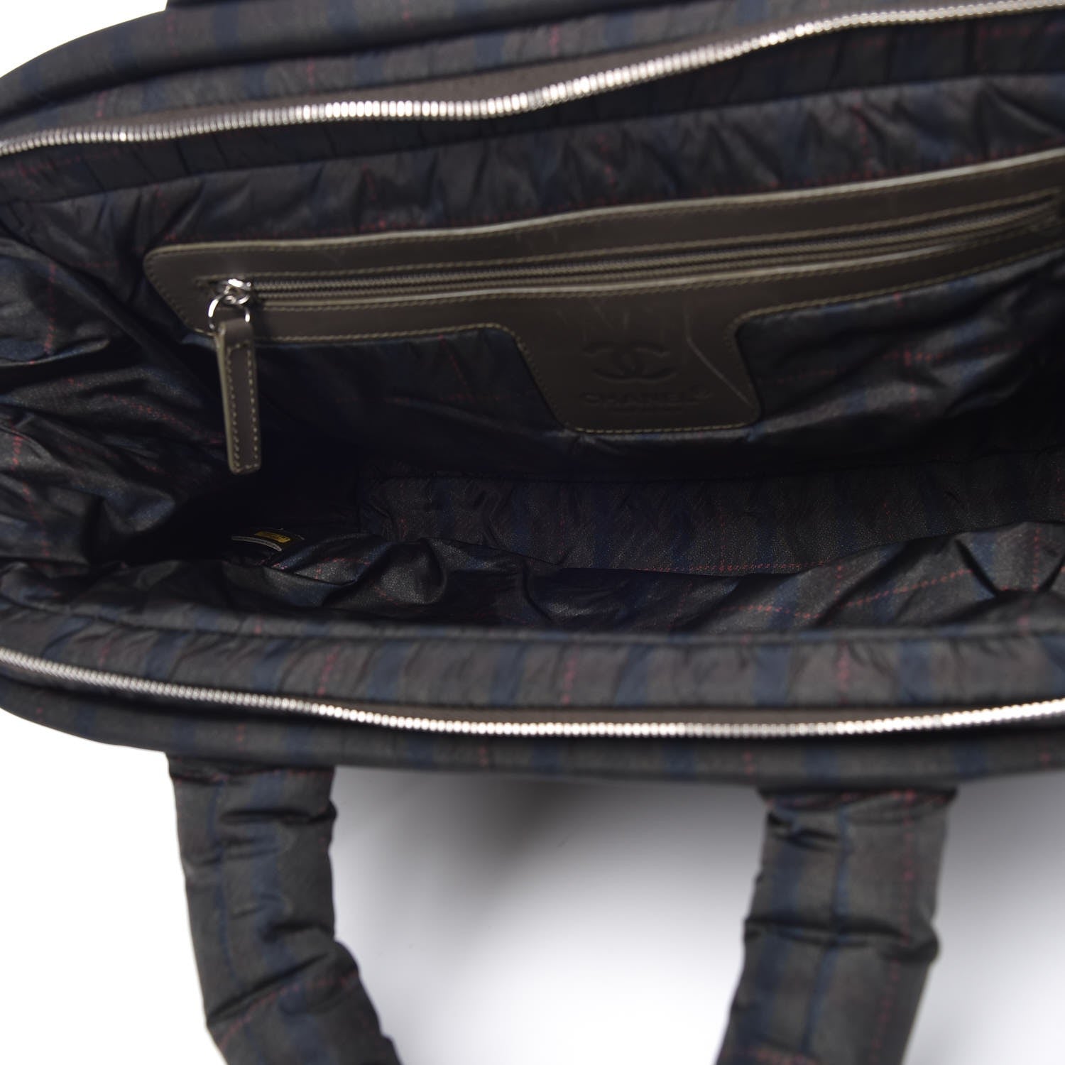 Chanel Nylon Quilted Coco Cocoon Bowler Khaki 5 of 14