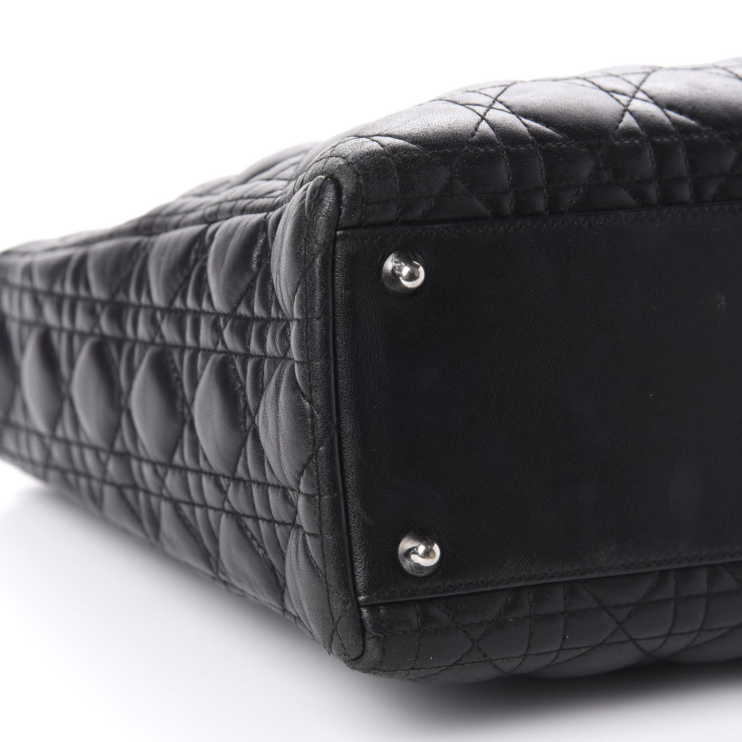 Lambskin Cannage Large Lady Dior Black