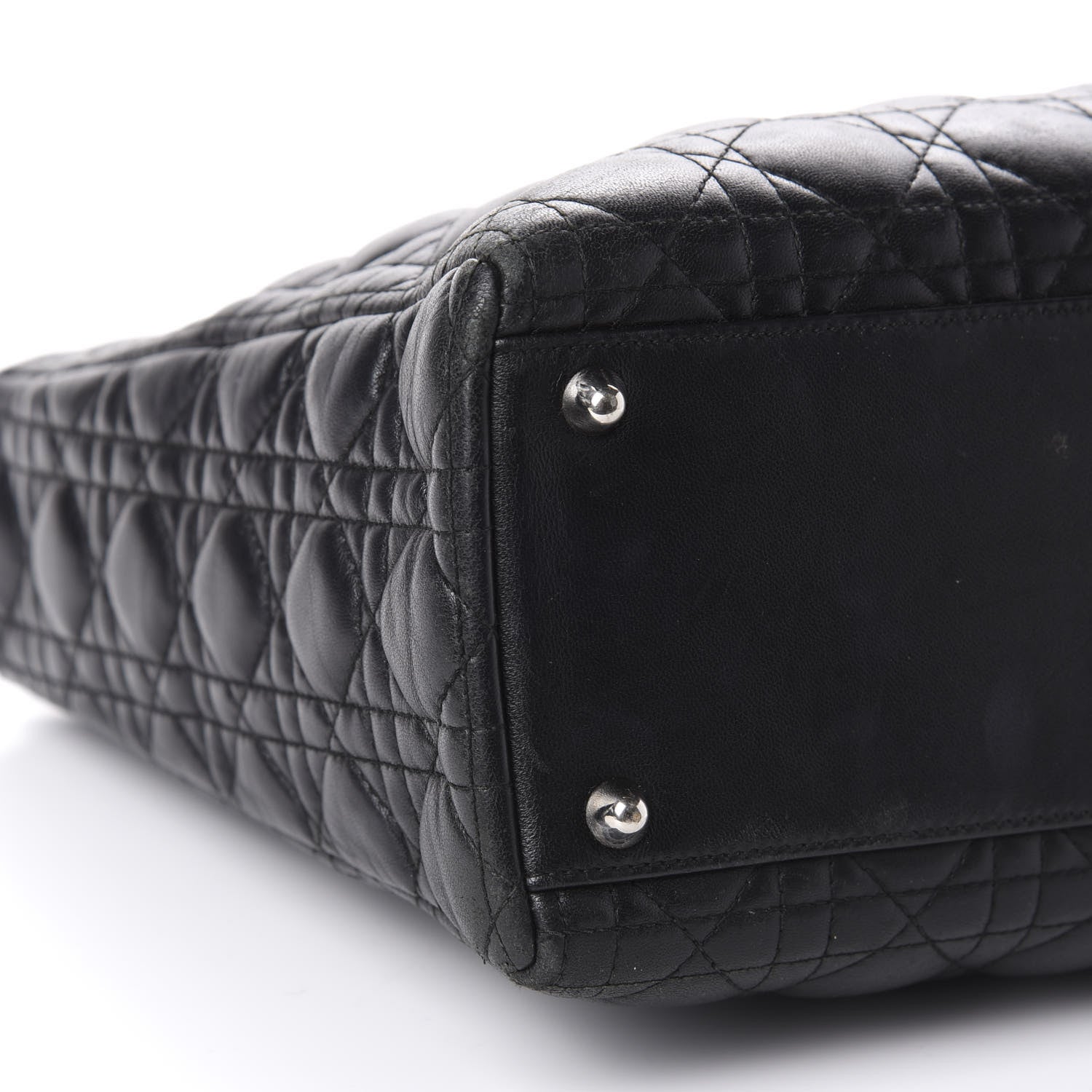 Christian Dior Lambskin Cannage Large Lady Dior Black 6 of 11