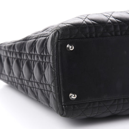 Christian Dior Lambskin Cannage Large Lady Dior Black 6 of 11