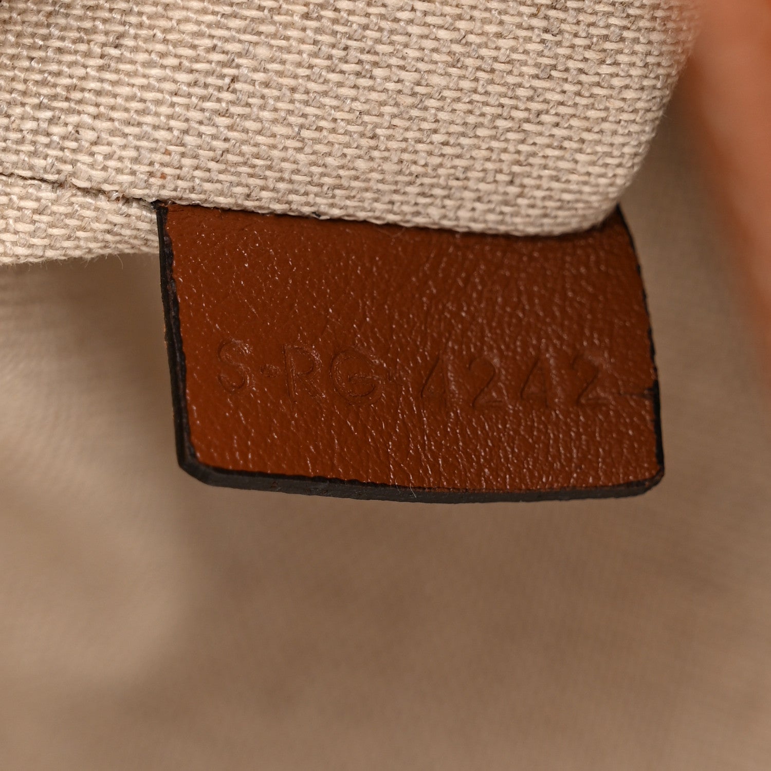 Celine Canvas Calfskin Logo Bucket 16 Bag Natural Tan 9 of 12