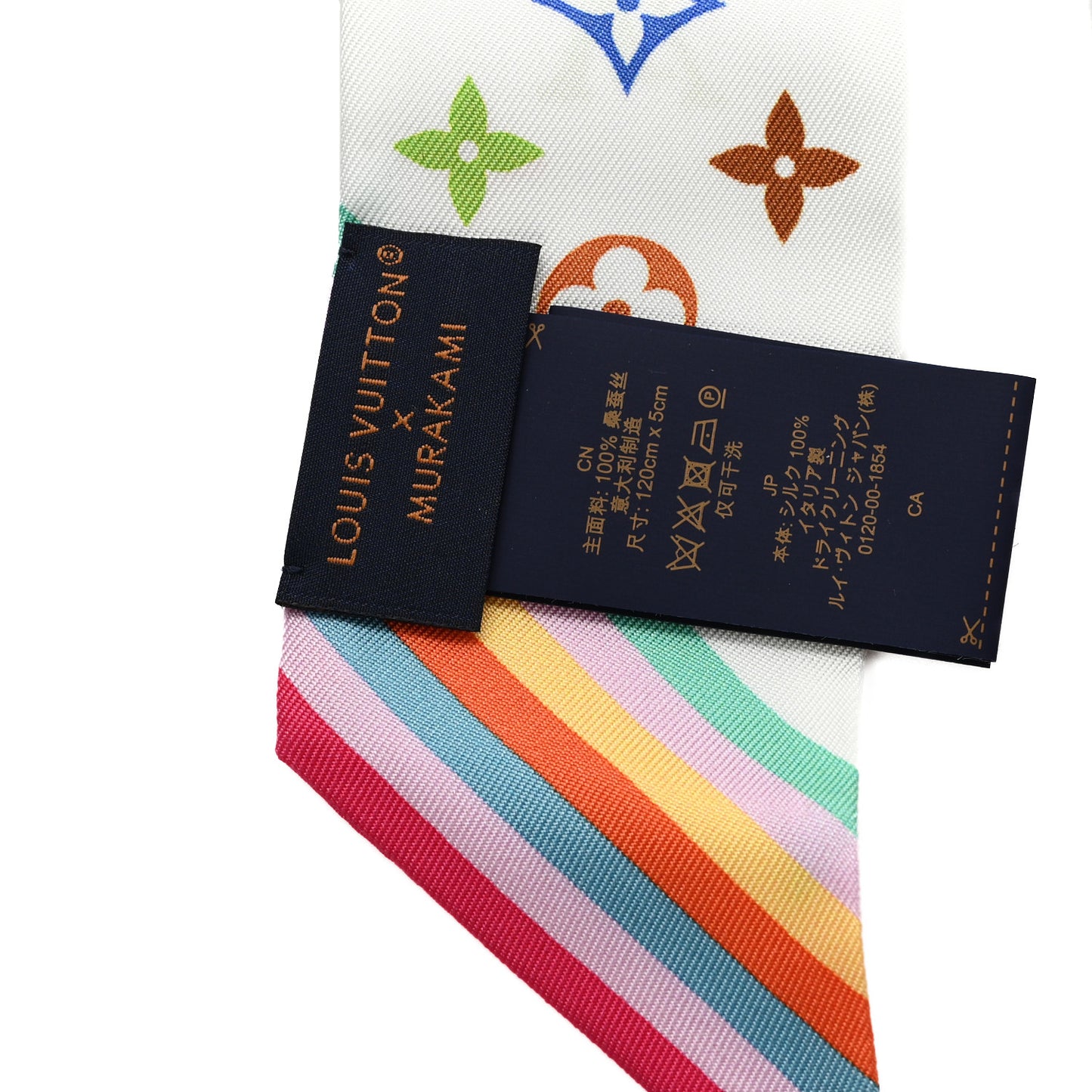 LV X TM Silk Monogram Multicolor BB Bandeau White