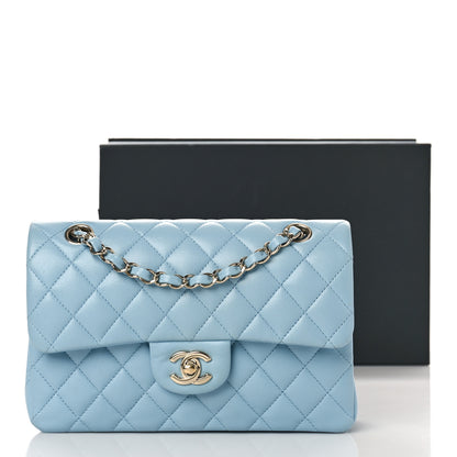 Chanel Caviar Quilted Small Double Flap Light Blue 11 of 11