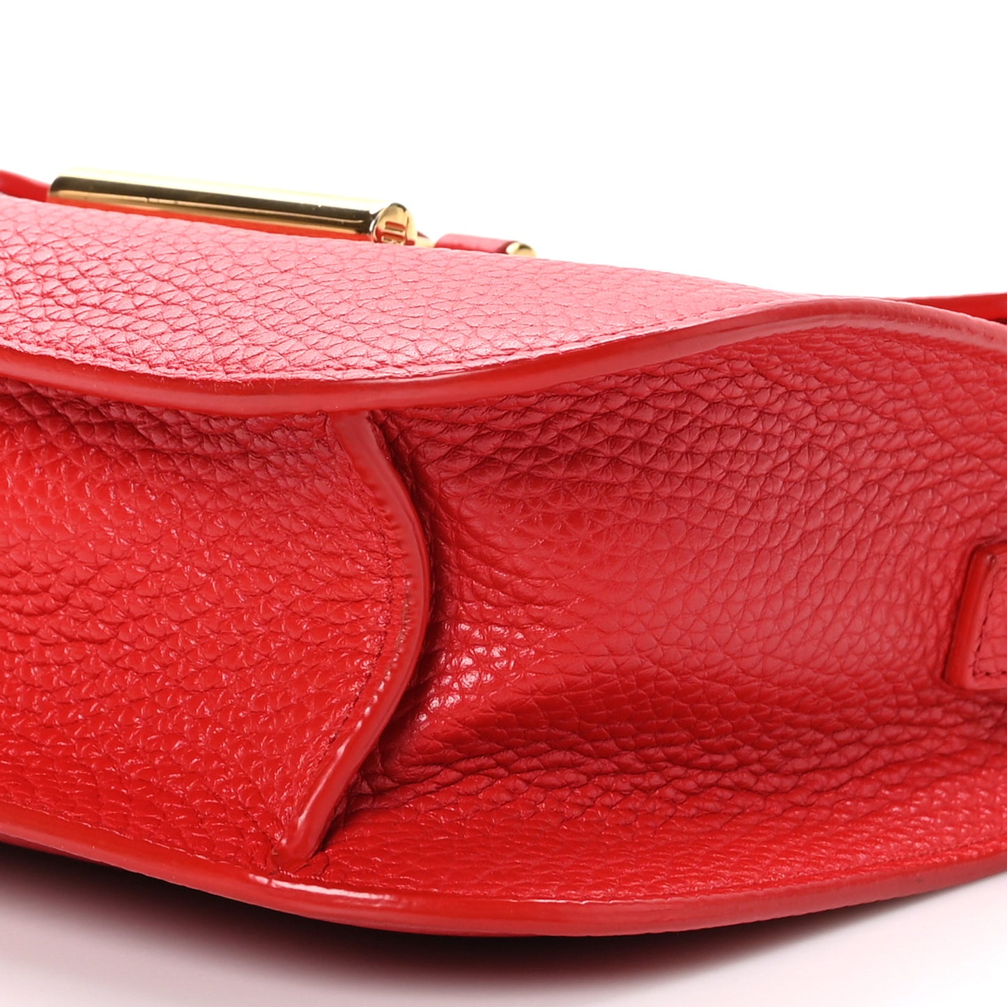 Calfskin Mini T Clasp Tara Crossbody Bag Ruby Red