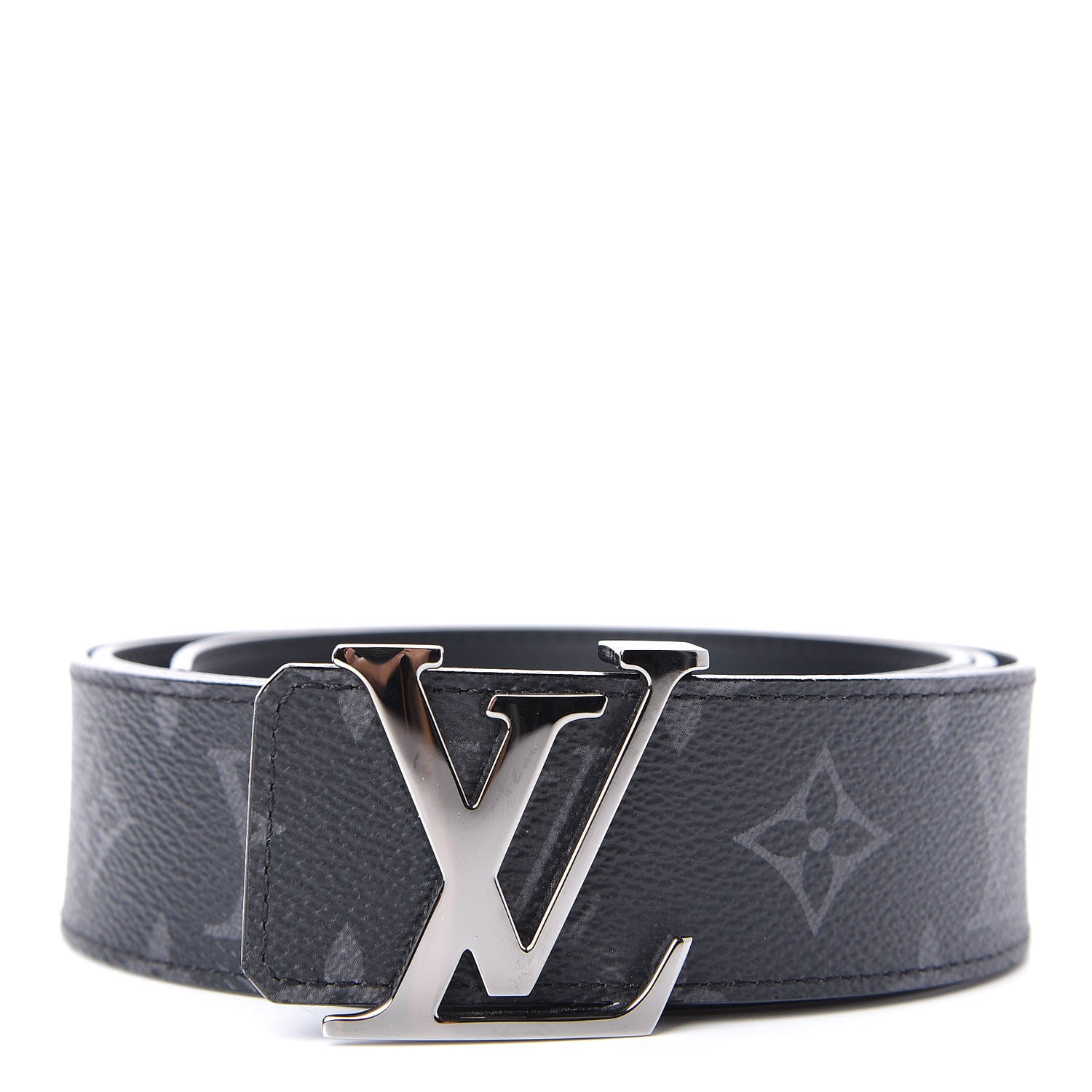 Louis Vuitton Monogram Eclipse Taigarama 40mm LV Initiales Reversible Belt 100 40 Black 1 of 4