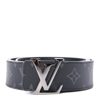 Louis Vuitton Monogram Eclipse Taigarama 40mm LV Initiales Reversible Belt 100 40 Black 1 of 4