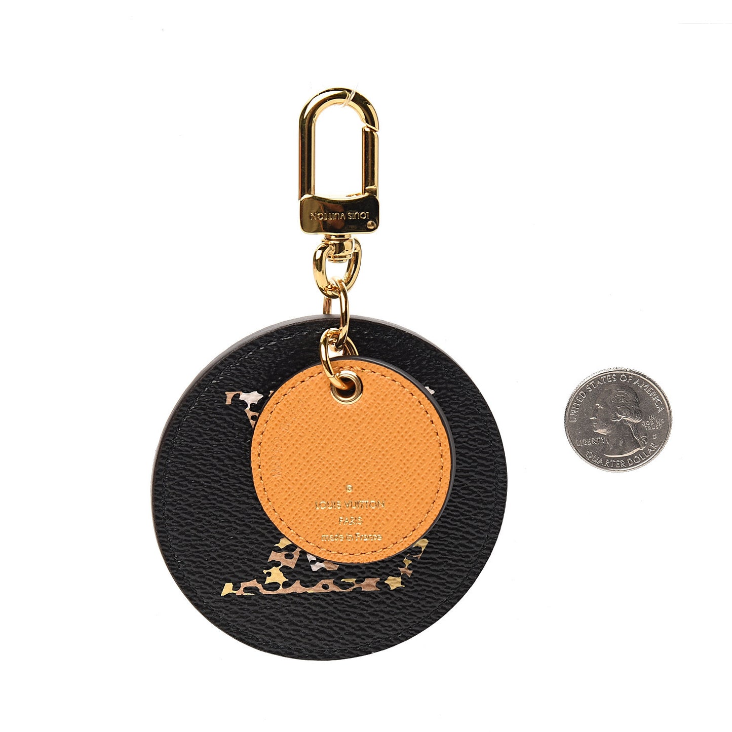 Monogram Giant Jungle Bag Charm Key Holder Black